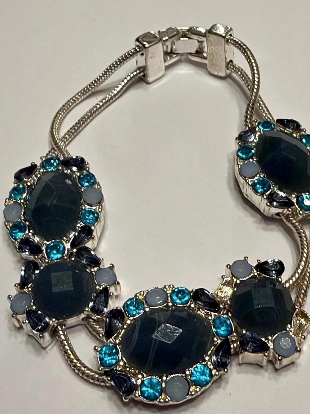 Napier Statement Necklace in Green & Blue